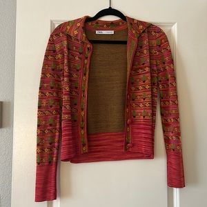 Colorful Zara cardigan. Size small!